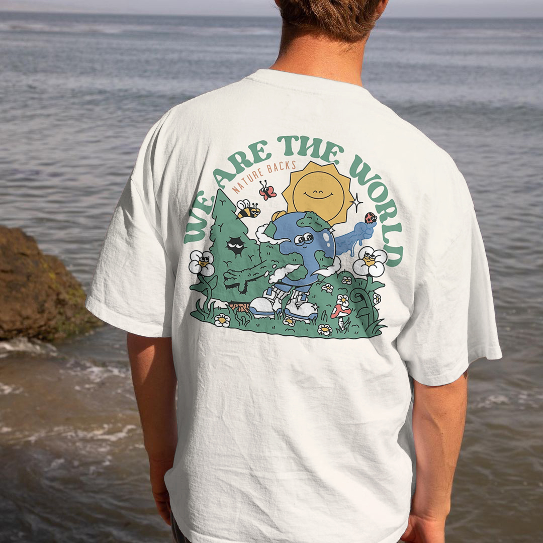 Unisex Vintage Holiday Surfwear Printed T-Shirt
