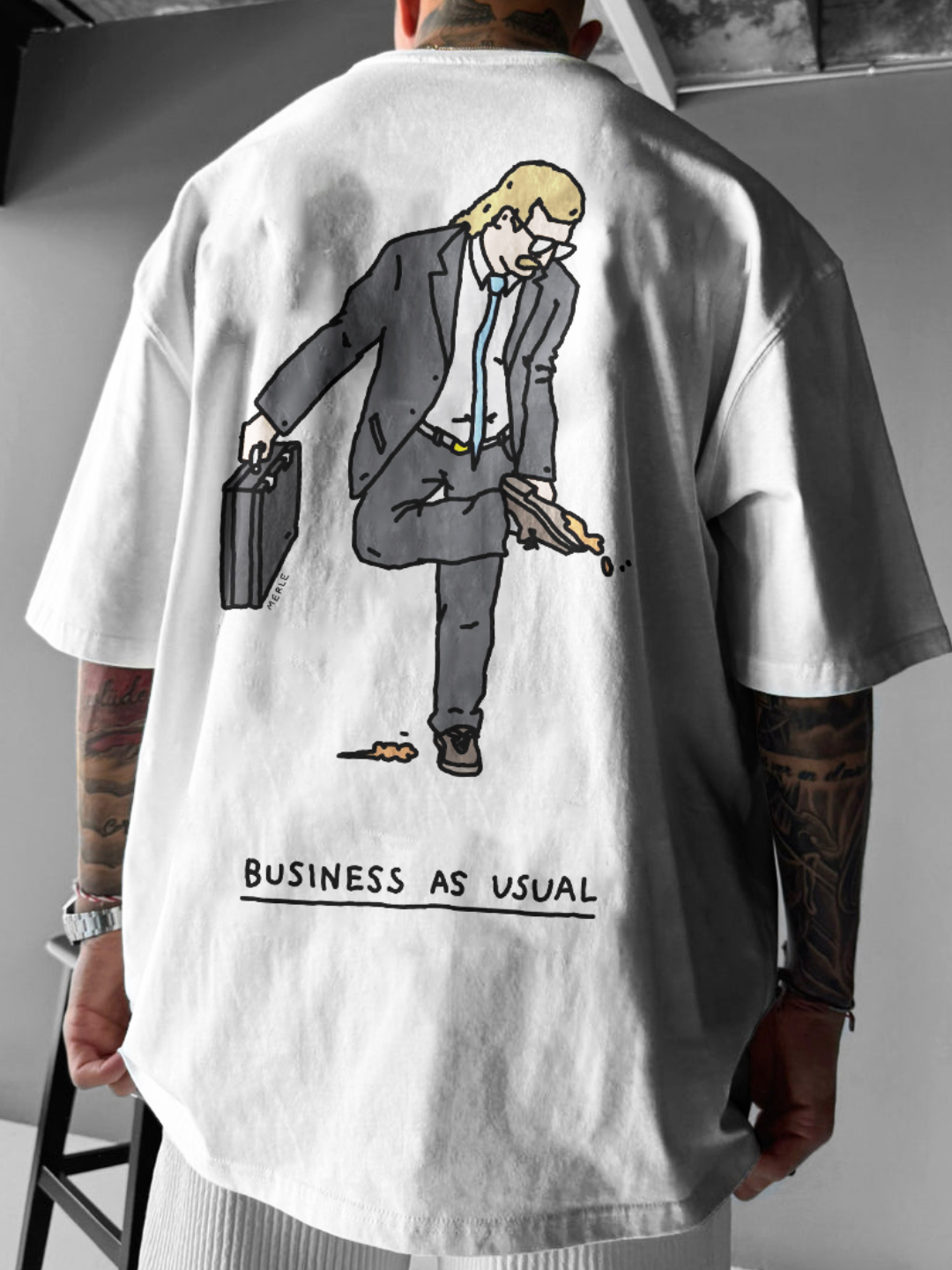 "Business as usual." Skate T-shirt