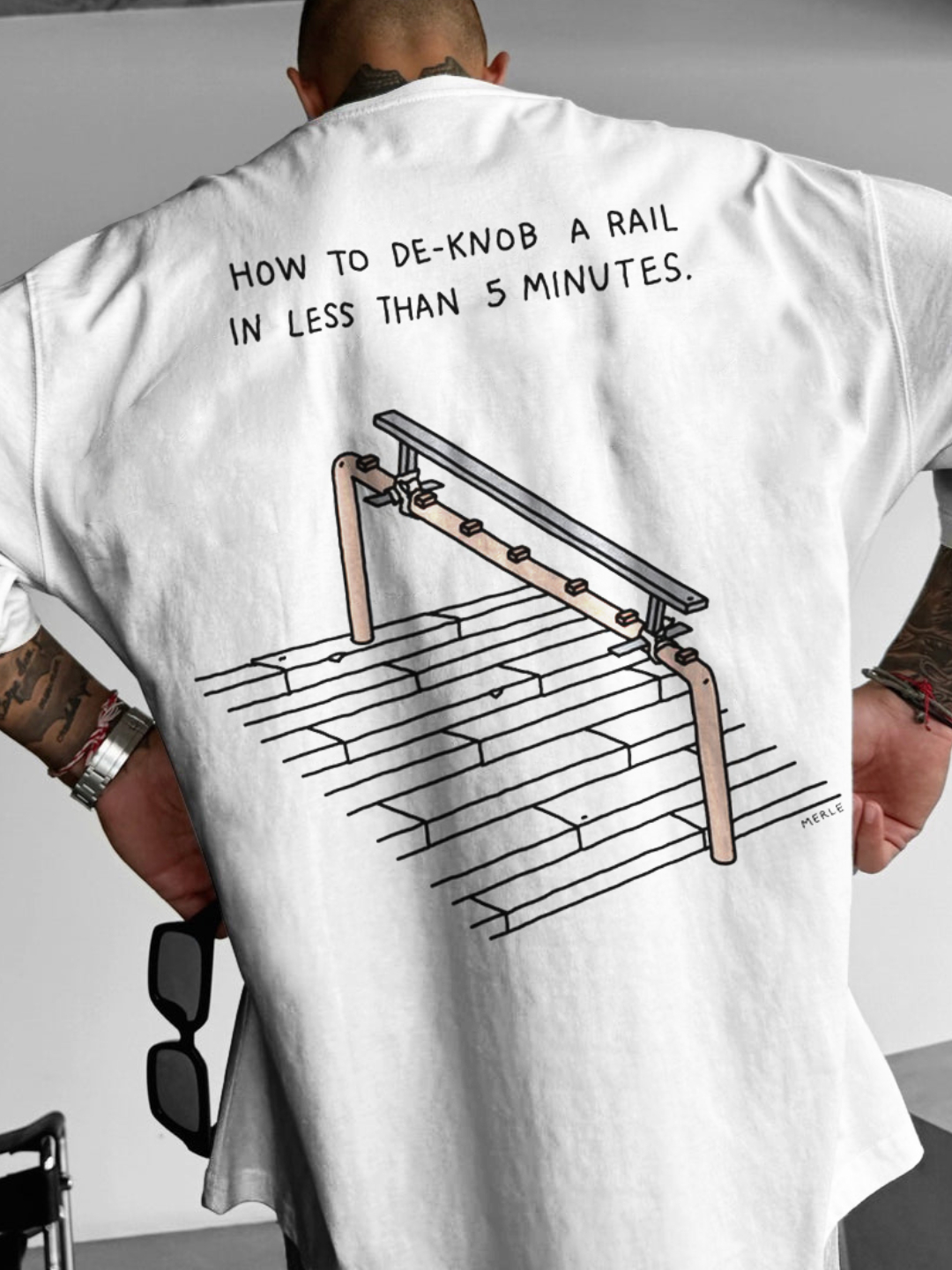 "How to de-knob a rall in less than 5 minutes." Skate T-shirt