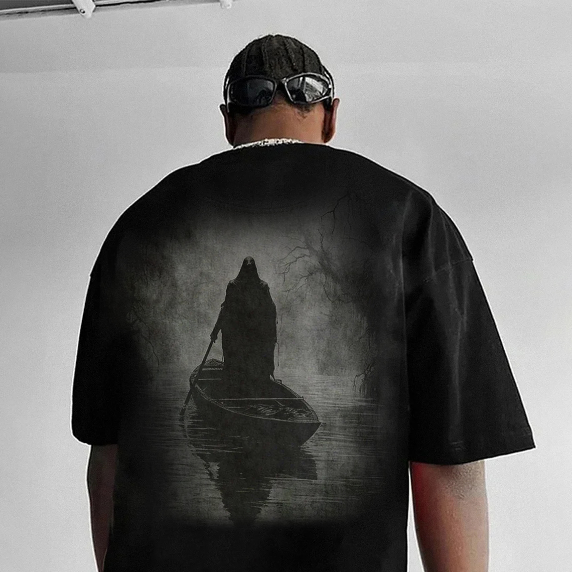 Retro Dark Art Print Casual T-shirt