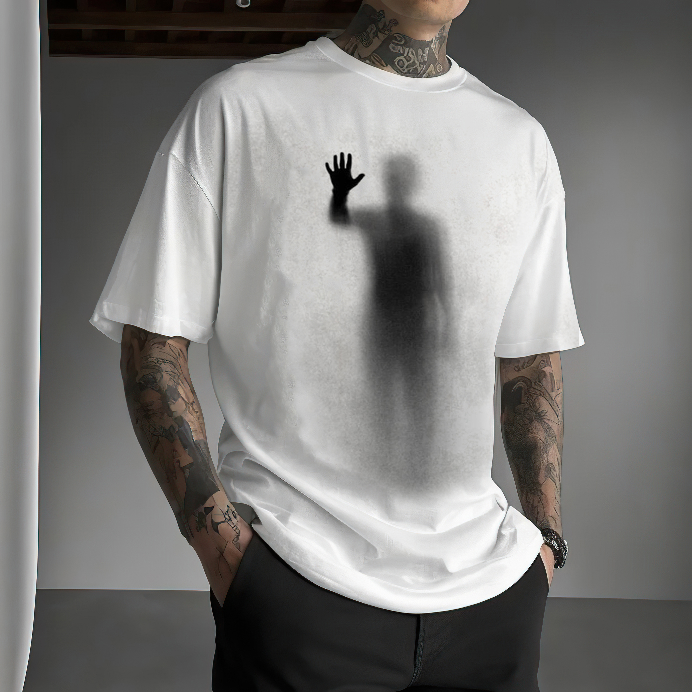 Man Touching Glass T-shirt