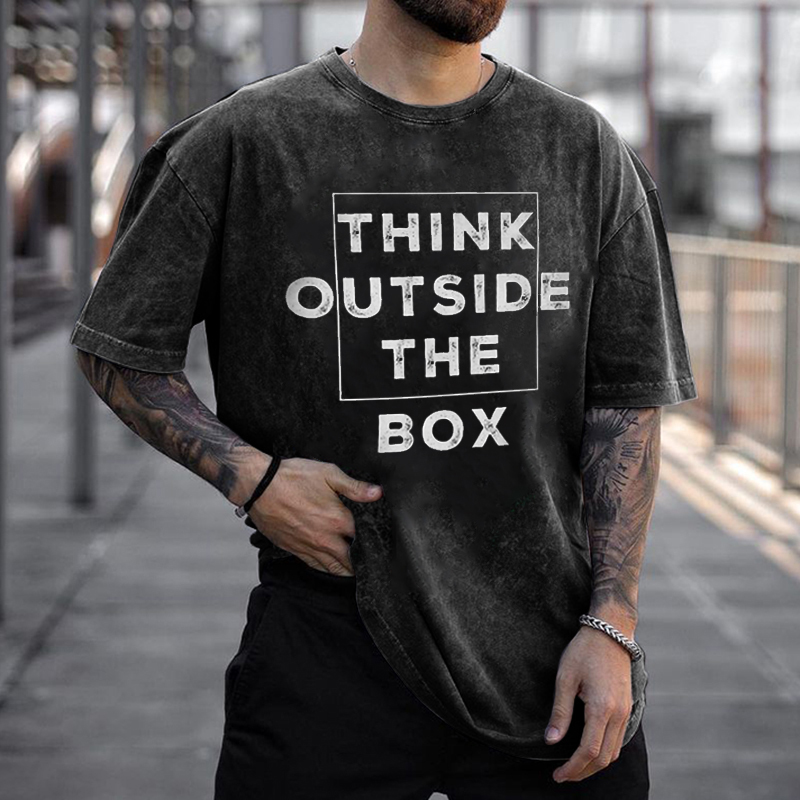 Think Outside Of The Box Print T-shirt