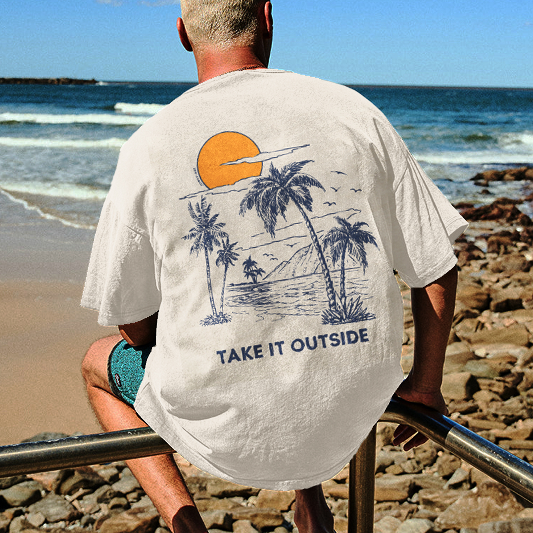 Leisure Holiday Printed Loose T-shirt