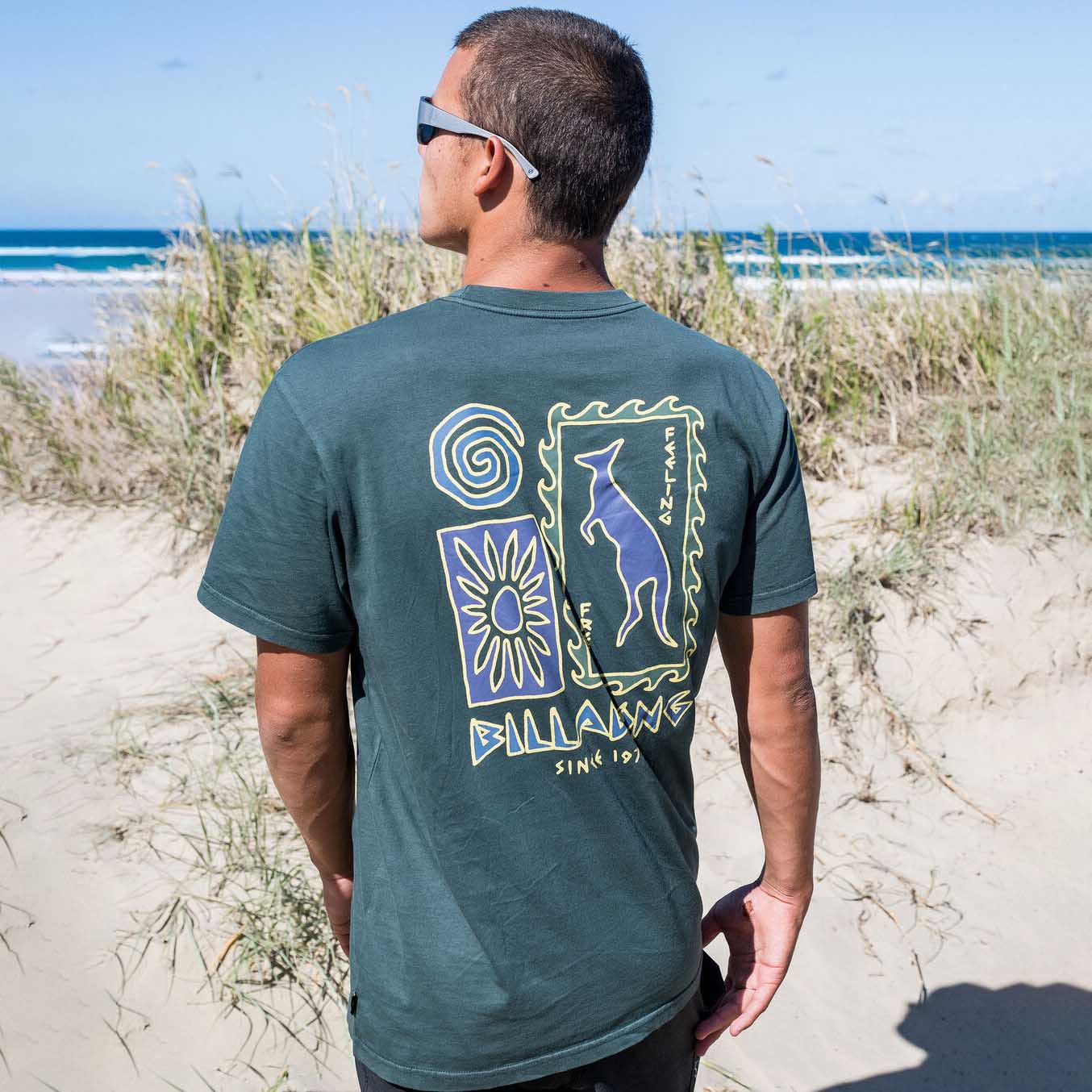 Men's Vintage Surf Print Beach Resort T-Shirt