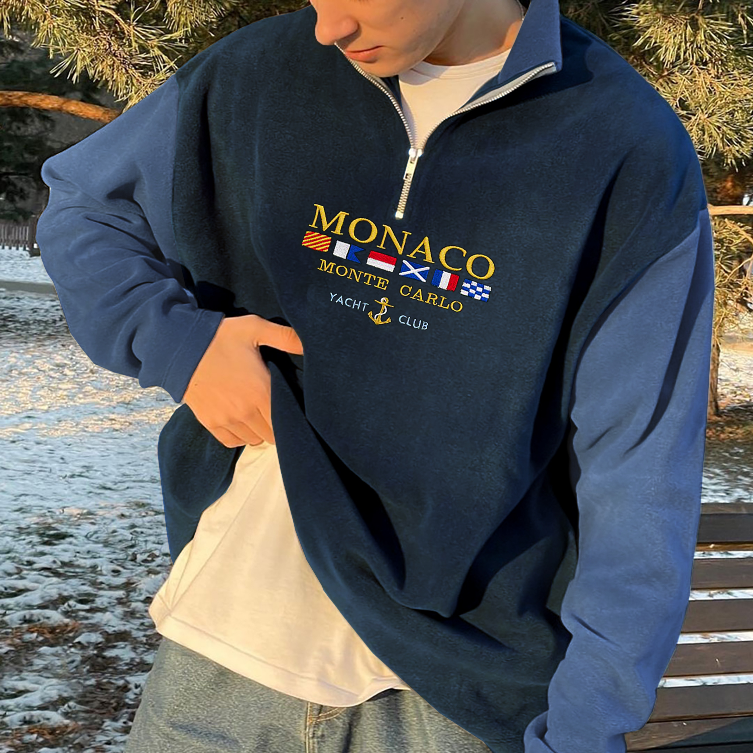 Oversized Monaco Monte Carlo Yacht Club Sweatshirt Unisex Vintage Swea