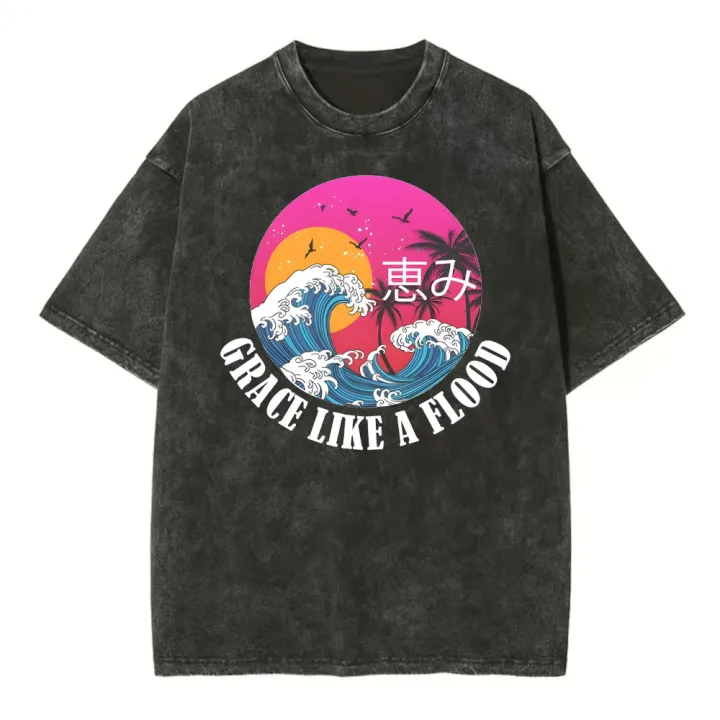 Grace-Like-A-Flood-Christian-Washed-T-Shirt