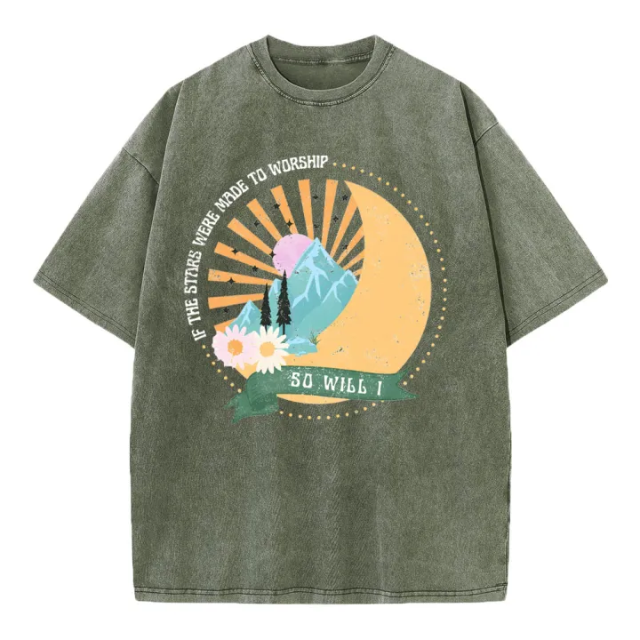 If The Stars Were Made To Worship Christian Washed T-Shirt