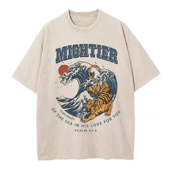 Mightier-Than-Waves-Of-The-Sea-Christian Washed T-Shirt