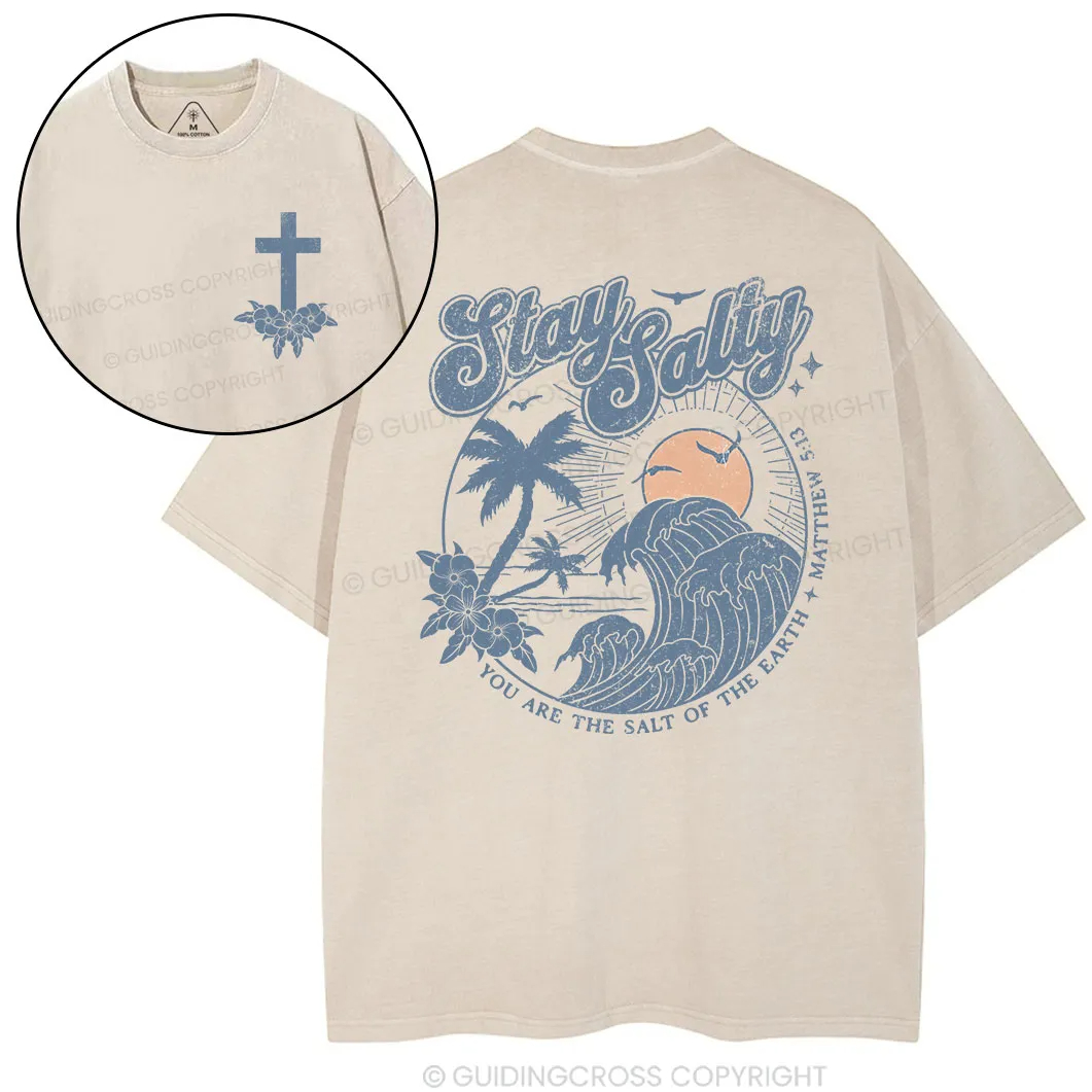 Stay Salty Christian Washed T-Shirt (1) 