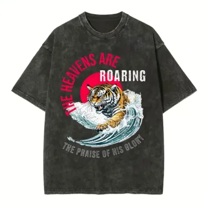 The-Heavens-Are-Roaring-Christian Washed T-Shirt 