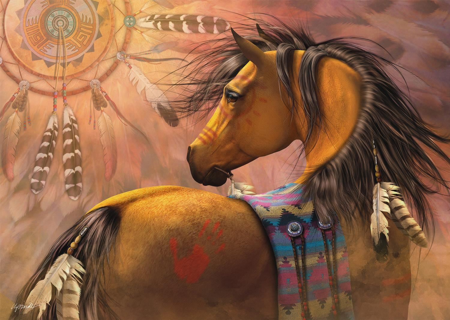 SCHMIDT CASSE-TÊTE 1000 PIÈCES - LAURIE PRINDLE - SHAMAN (CHEVAL