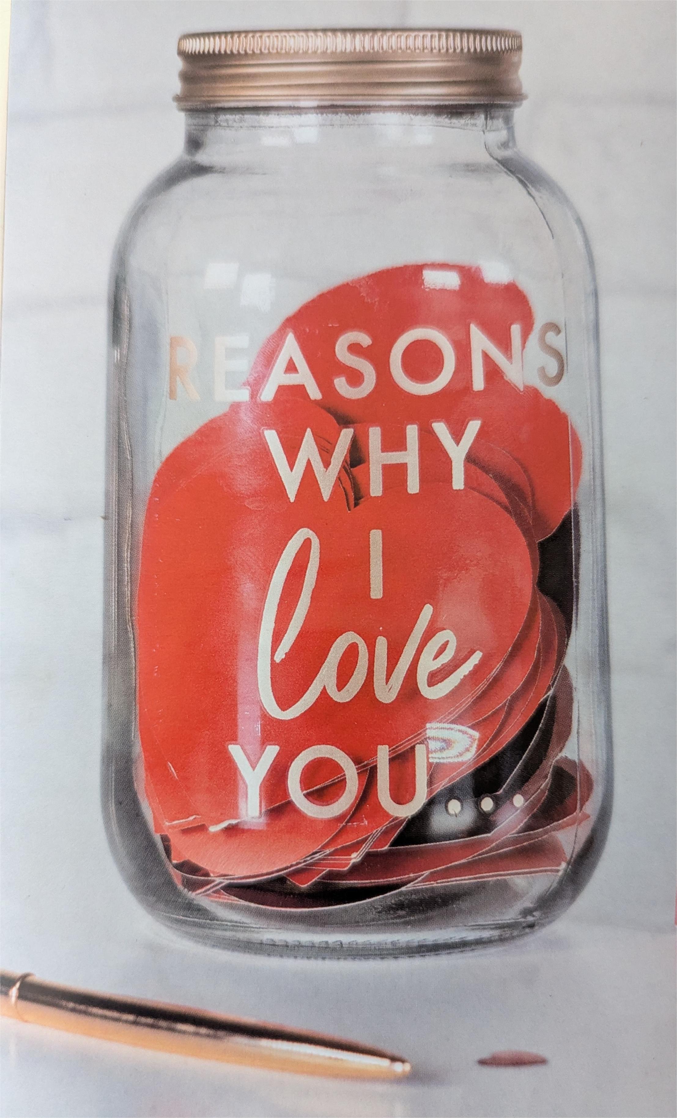 Reasons Why I Love You Jar - With Scratch to reveal cards