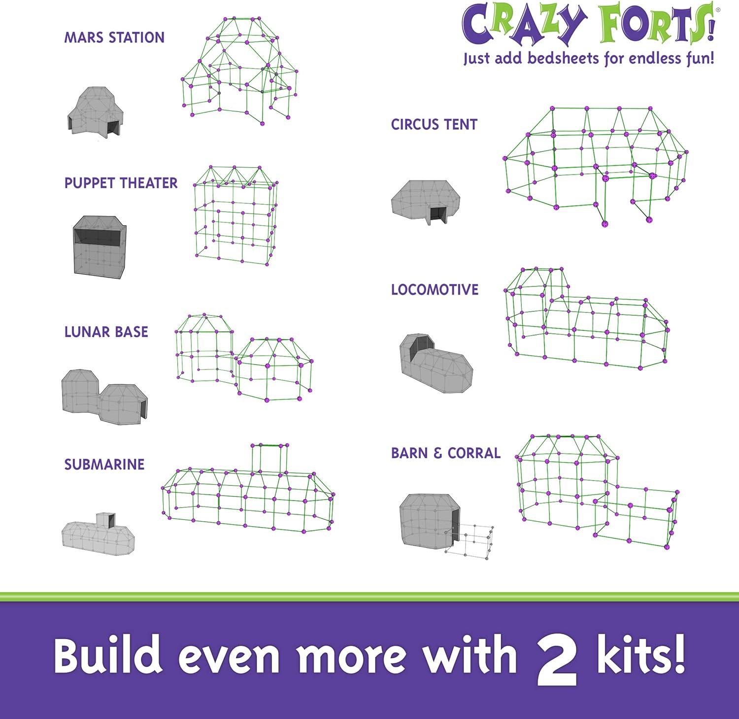 Crazy Forts Standard Edition 69 Pieces Fort Building Kit