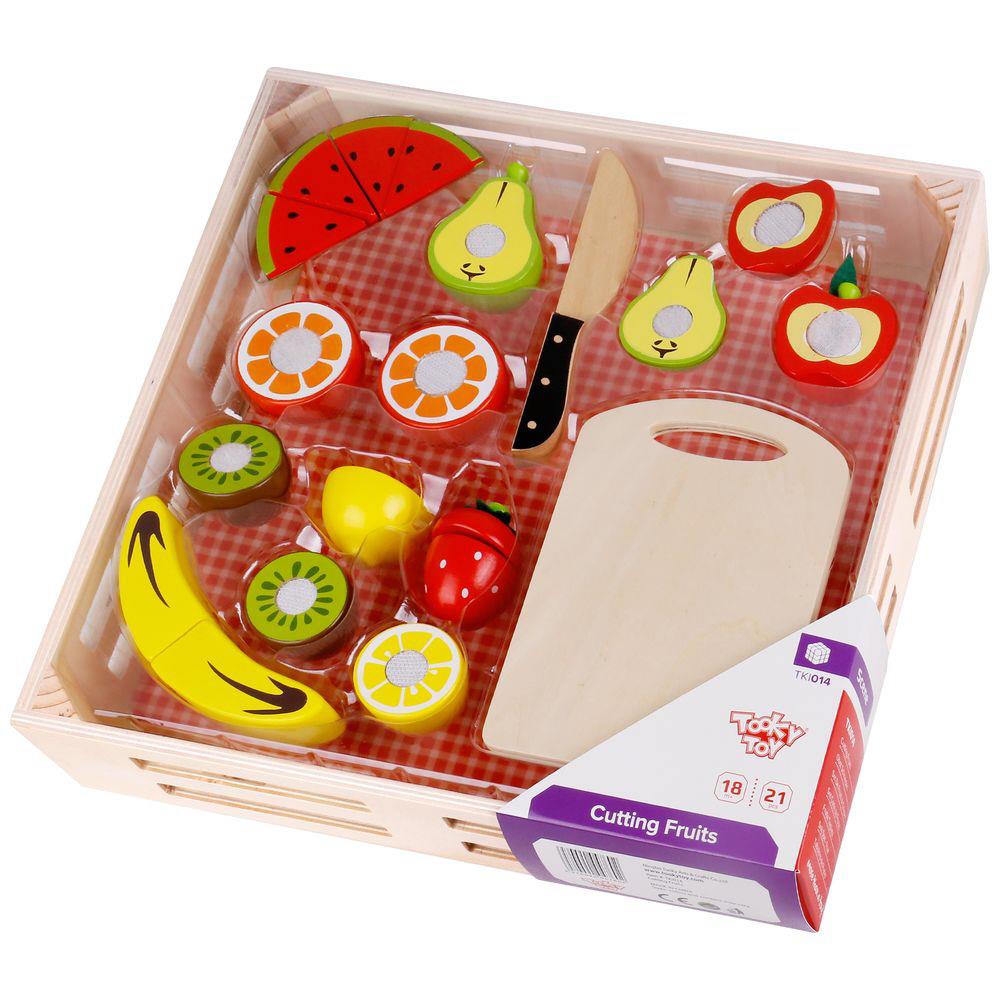 Cutting Fruits with Basket Wooden Playset - 365games.co.uk