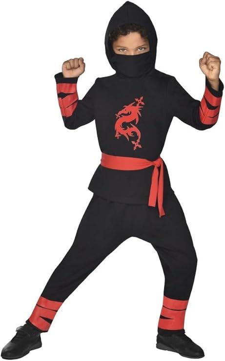 Ninja Warrior Black Child Costume - Age 4-6 Years