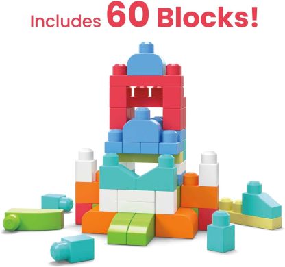 Mega Bloks First Builders Pink 60 piece red bag