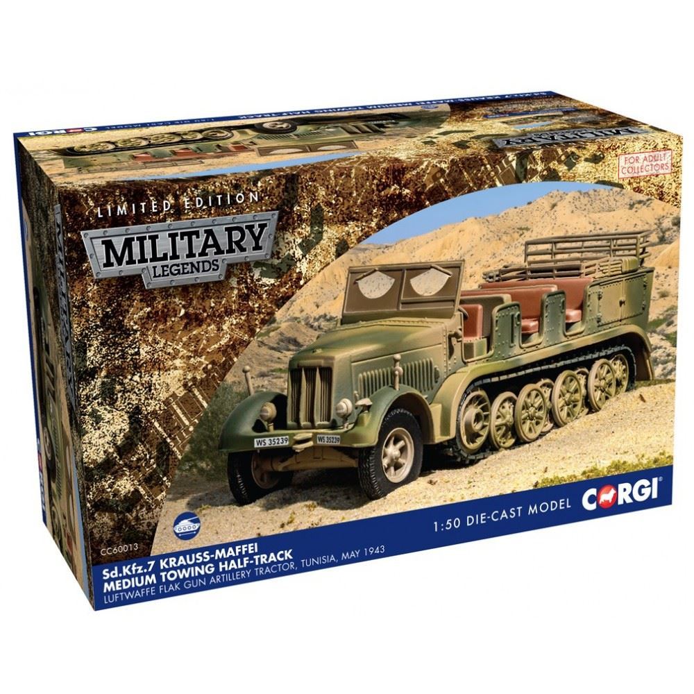 Sdkfz 7 Artillery Tractor Tunisia 1943 1 50 Corgi Military Legends Mod sdkfz-7-artillery-tractor-tunisia-1943-1-50-corgi-military-legends-mod