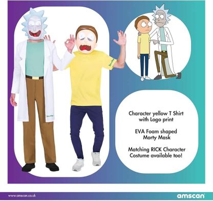 Rick and Morty - Morty Costume - Adult Size Large / Xlarge