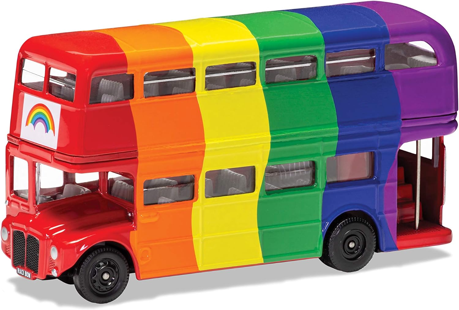 Corgi London Rainbow Bus Diecast Model