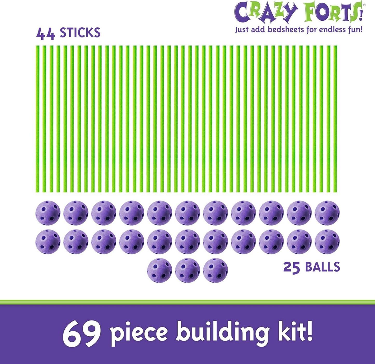 Crazy Forts Standard Edition 69 Pieces Fort Building Kit
