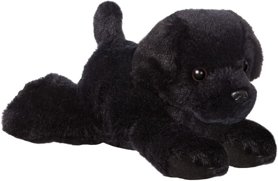 Aurora Mini Flopsies Blackie Black Labrador 8 Inch Soft Toy