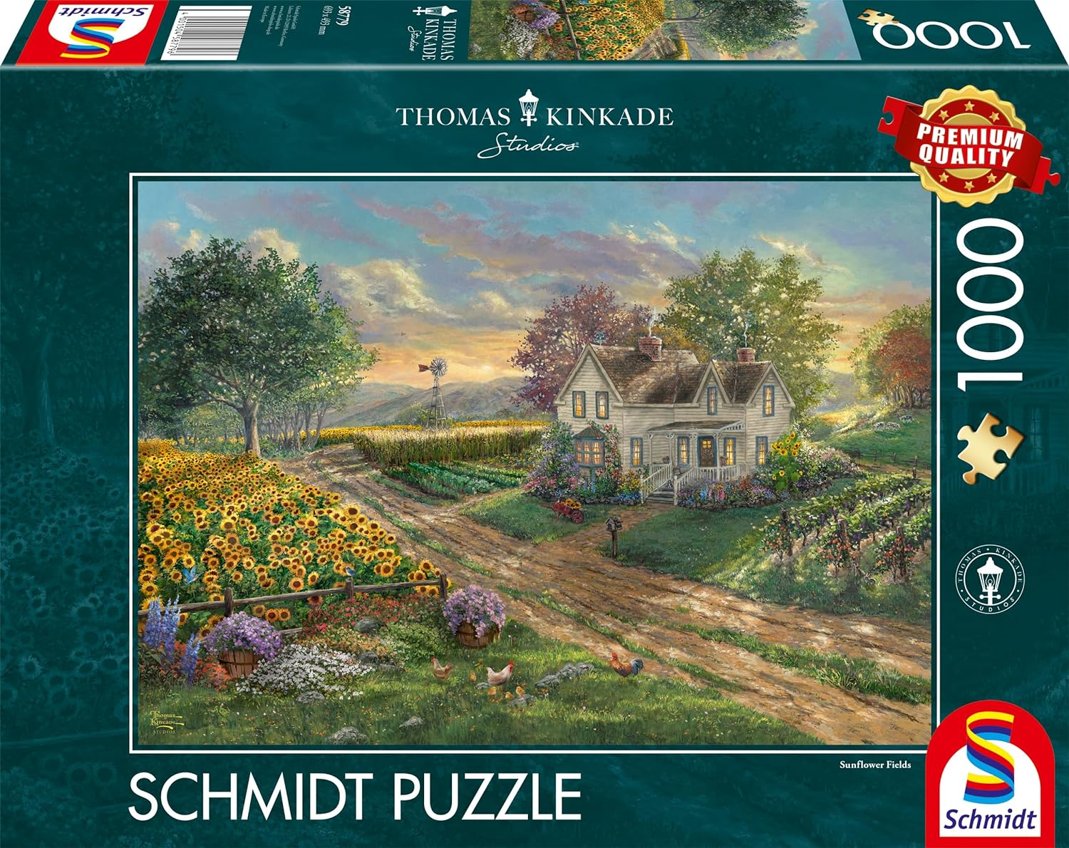 Thomas Kinkade: Sunflower Fields 1000 Piece Jigsaw Puzzle