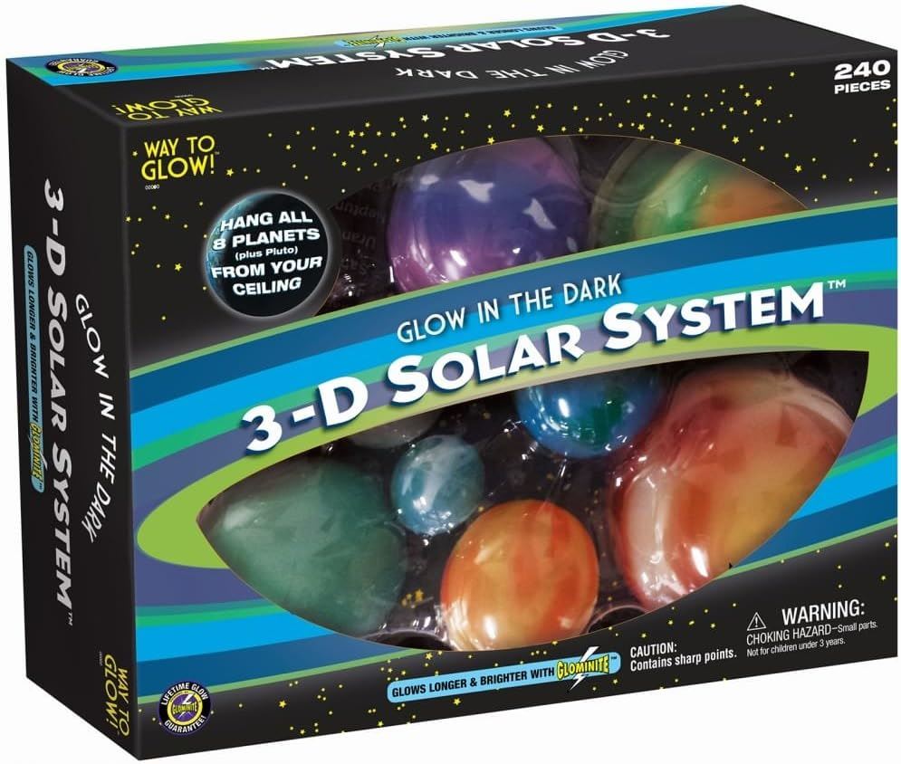 3-D Solar System - Glow in the Dark