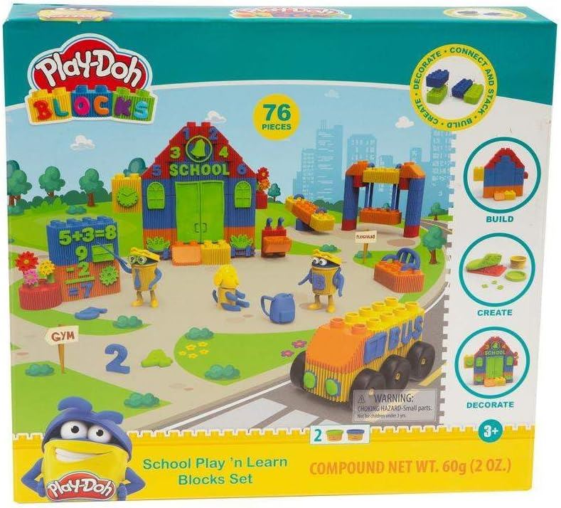 Play-Doh Blocks School Play 'n' Learn Blocks Set | 365 Games UK