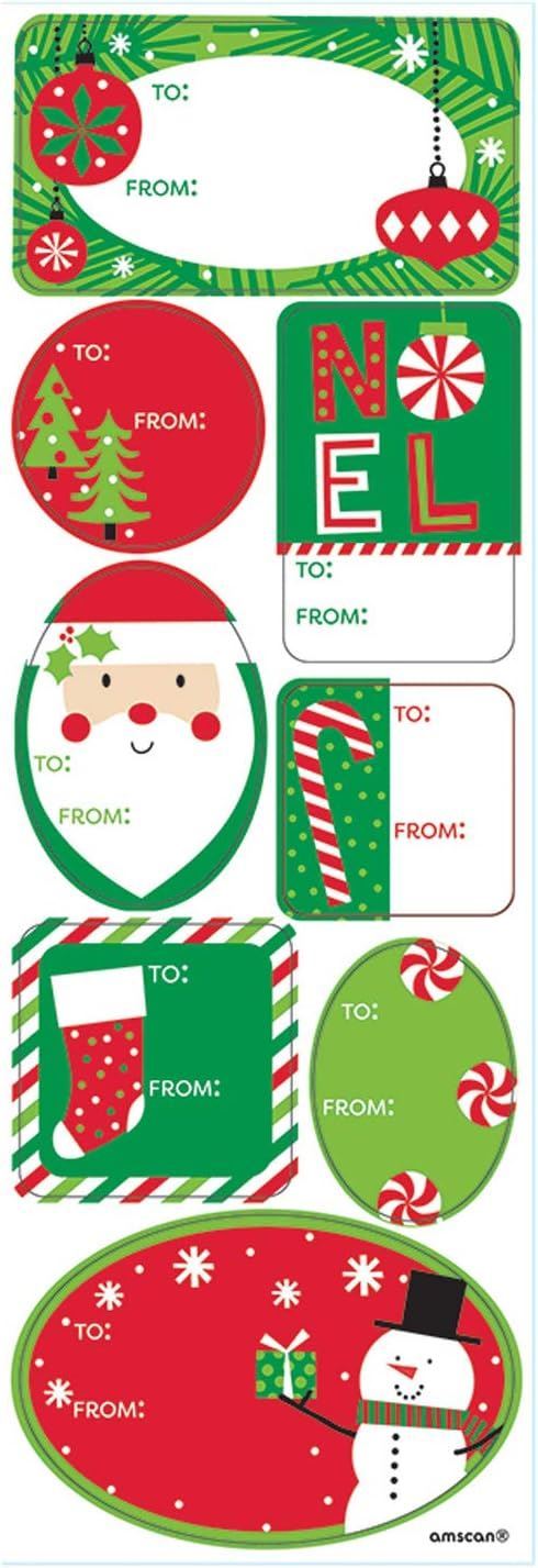 Traditional Christmas Gift Labels 6 Sheets - 48 Labels