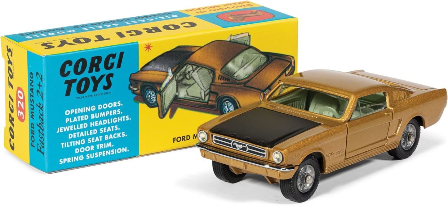 Corgi Ford Mustang Fastback Coupe, Gold & Black Car