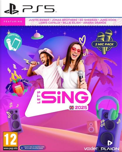 Let's Sing 2025 2 Mic Pack UK Edition PS5 Game