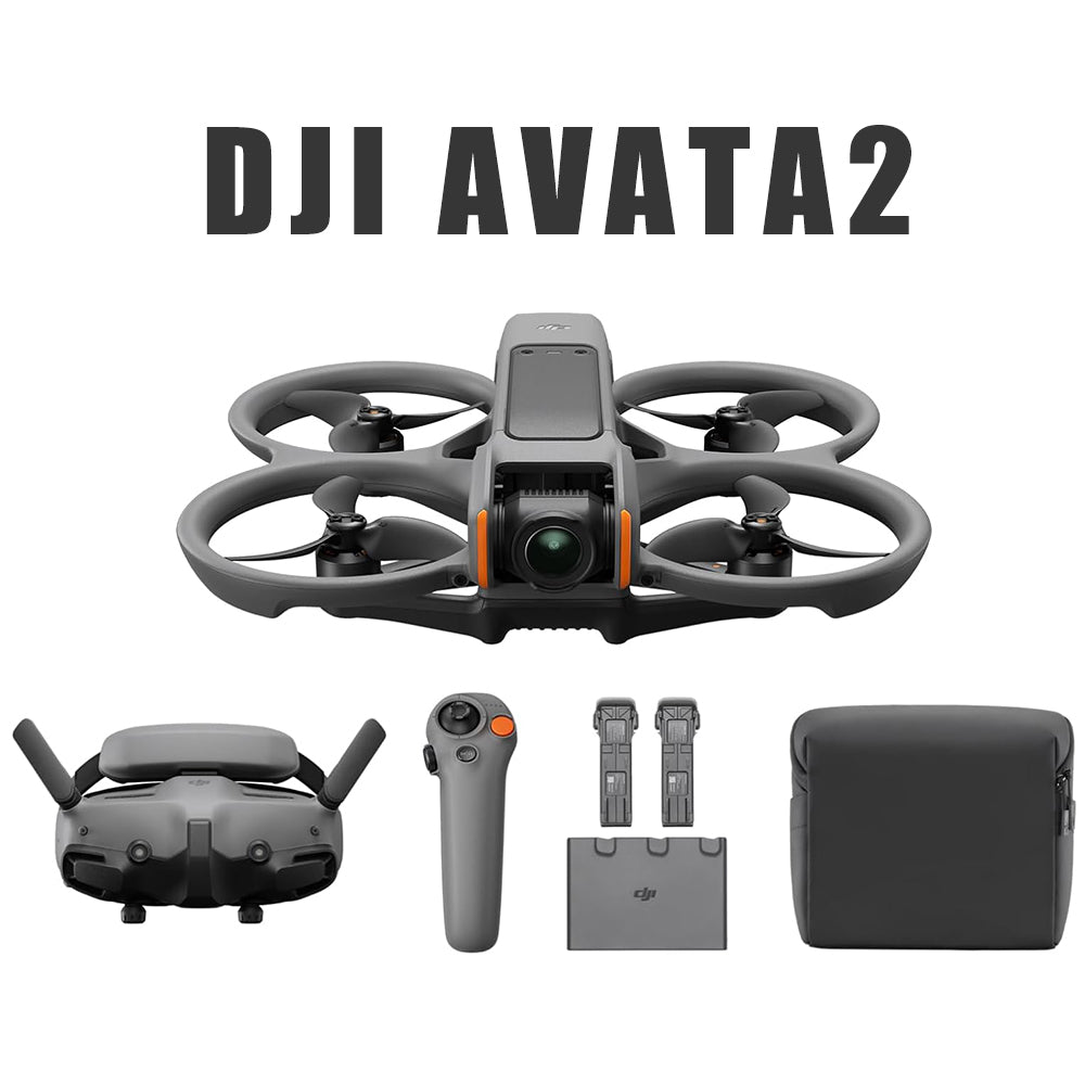 DJI Avata 2 Fly More Combo (1 Battery), FPV Drones with Camera for Adults 4K, Immersive Experience, Built-in Propeller Guard, Easy Flip/Roll, FAA Remote ID Compliant, POV Content Drone, Black