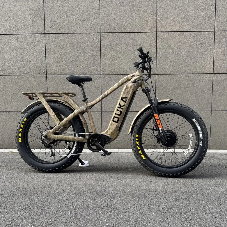 Dual 48v 1000w Bafang motor with Max 35Ah fat tire electric hunting bike