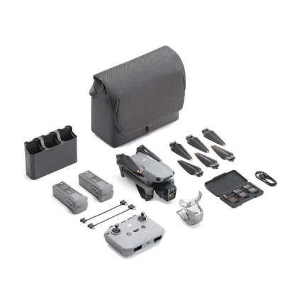 DJI Air 3 Fly More Combination with RC-N2 remote control, drone with camera 4K, dual main camera, 3 batteries for extended flight time, 48MP photos, adult camera drone, compliant with FAA remote ID standards