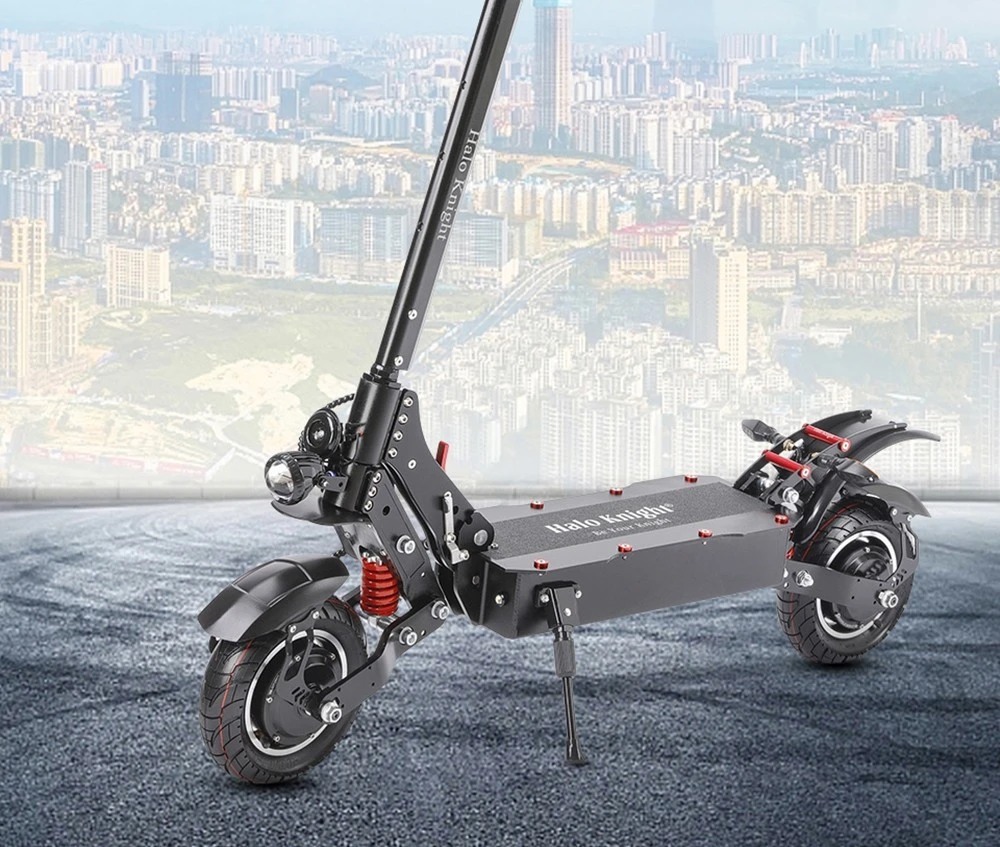 Halo Knight T108 Electric Scooter 10 inch Road Tires 1000W*2 Motor 65km/h Max Speed 52V 28.8Ah Battery 60km Max Range