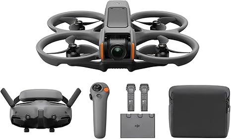 DJI Avata 2 Fly More Combo (1 Battery), FPV Drones with Camera for Adults 4K, Immersive Experience, Built-in Propeller Guard, Easy Flip/Roll, FAA Remote ID Compliant, POV Content Drone, Black