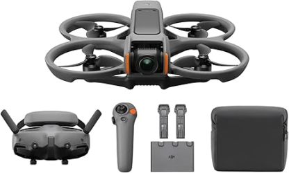 DJI Avata 2 Fly More Combo (1 Battery), FPV Drones with Camera for Adults 4K, Immersive Experience, Built-in Propeller Guard, Easy Flip/Roll, FAA Remote ID Compliant, POV Content Drone, Black