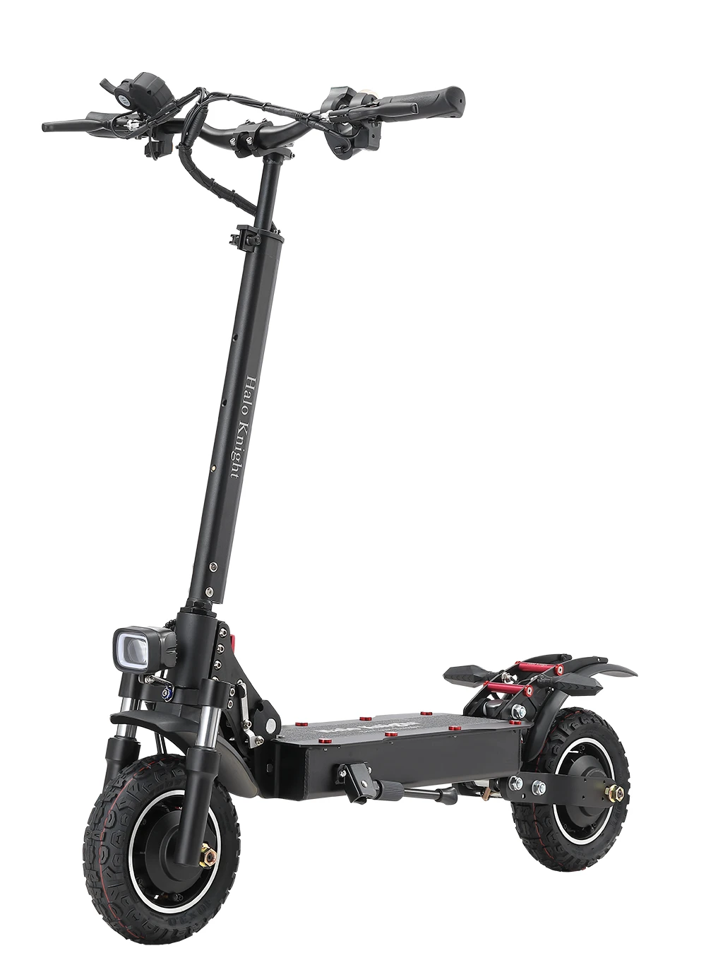 Halo Knight T104 Electric Scooter 10 inch Off-road Tires 1000W*2 Motor 65km/h Max Speed Remote control 52V 21Ah Battery 45km Range - Black