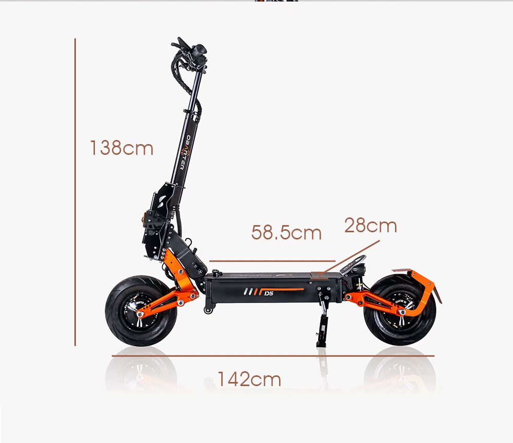 OBARTER D5 Electric Scooter 12 inch Vacuum Tire 2*2500W Motor Removable 35Ah Battery for 60-120km Super Range