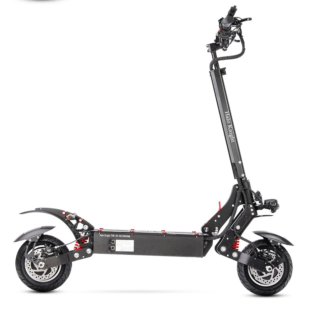 Halo Knight T108 Electric Scooter 10 inch Road Tires 1000W*2 Motor 65km/h Max Speed 52V 28.8Ah Battery 60km Max Range