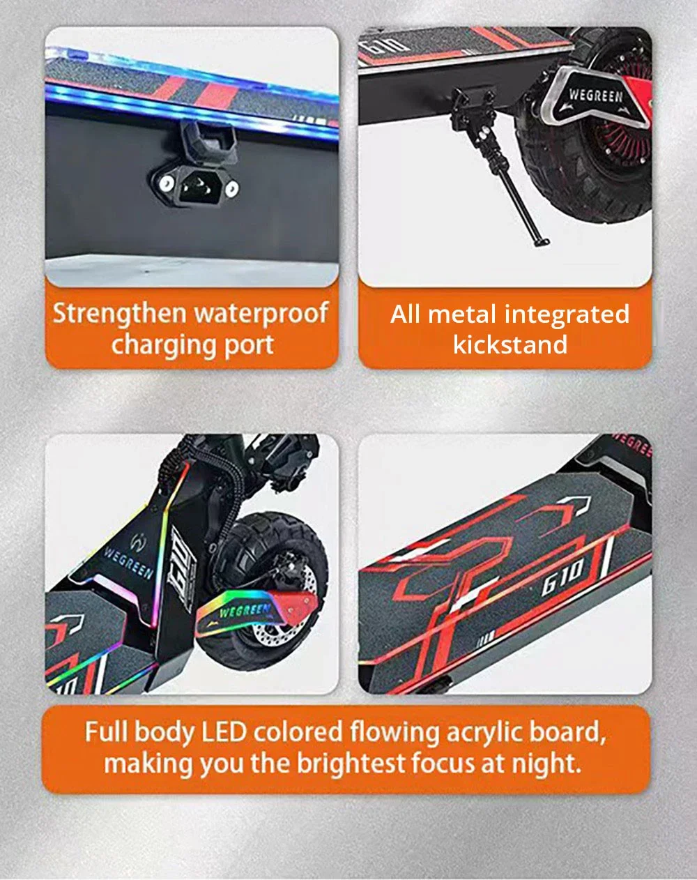OBARTER G10 Electric Scooter, 2*1200W Dual Motor, 48V 20Ah Battery, 10 Inch Off-Road Tires, 65km/h Max Speed, 65 Max Range, Hydraulic Disc Brake, NFC Activation