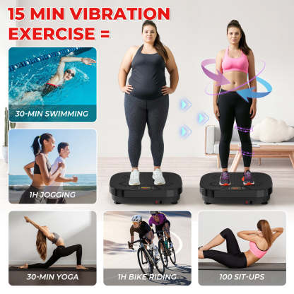 Fitness Vibration Platform with Loop Bands for Weight Loss