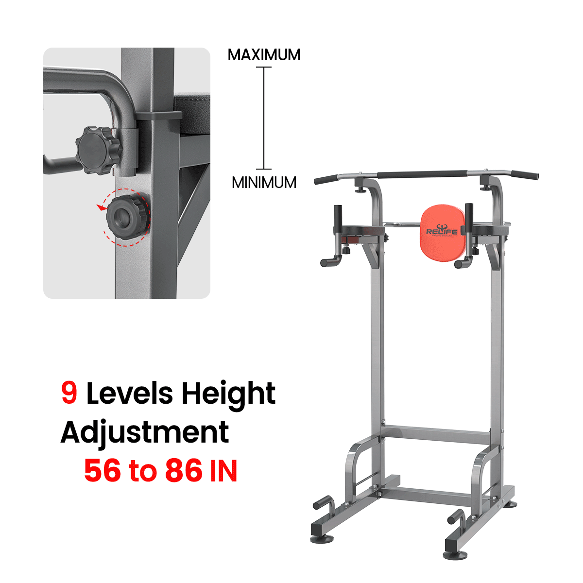 2026 Relife Best Power Tower Workout Pull Up Station for Home Gym