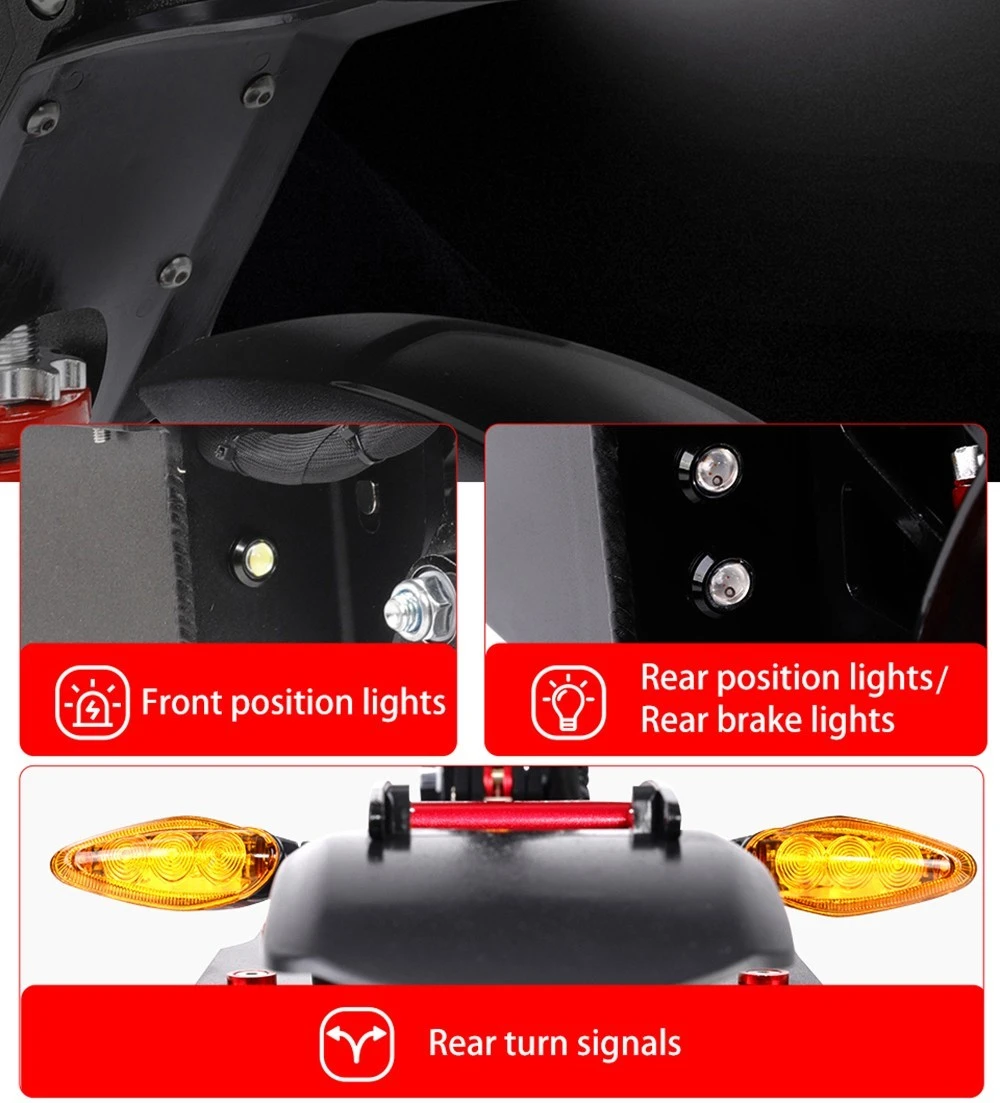 Halo Knight T108 Electric Scooter 10 inch Road Tires 1000W*2 Motor 65km/h Max Speed 52V 28.8Ah Battery 60km Max Range