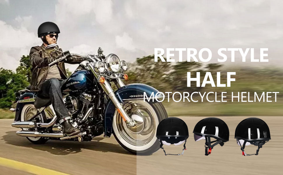 Retro Style Half Motorcycle Helmet