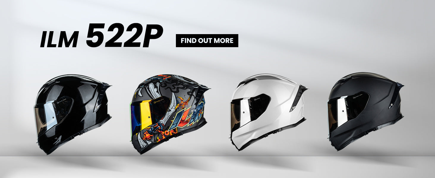 ILM Full Face Motorcycle Helmet Model MF522P