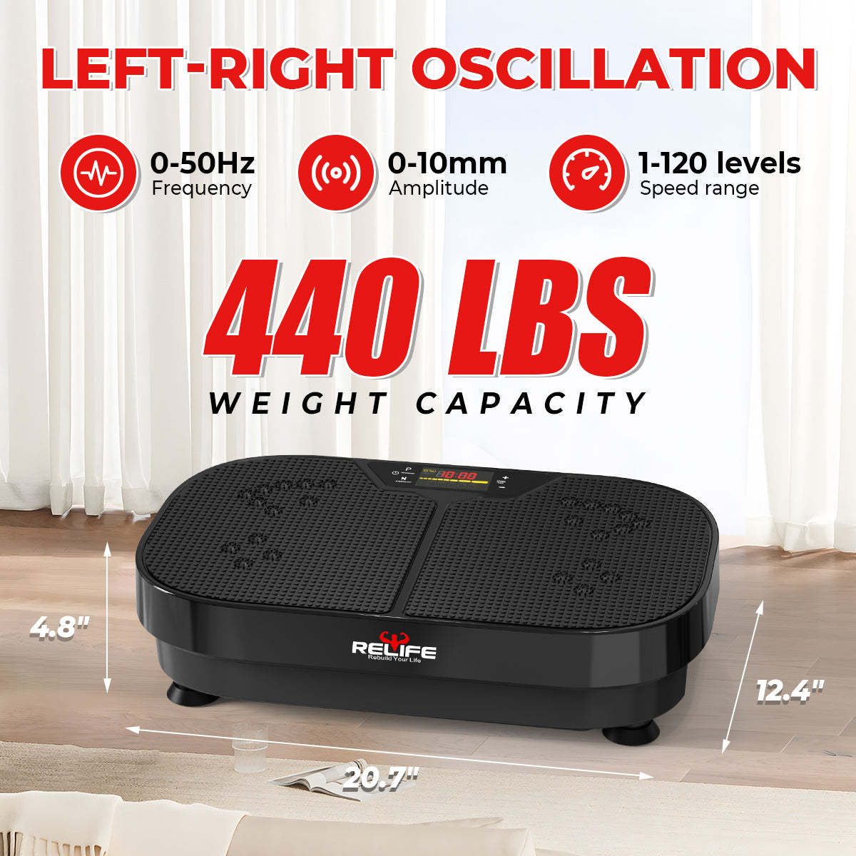 Fitness Vibration Platform with Loop Bands for Weight Loss