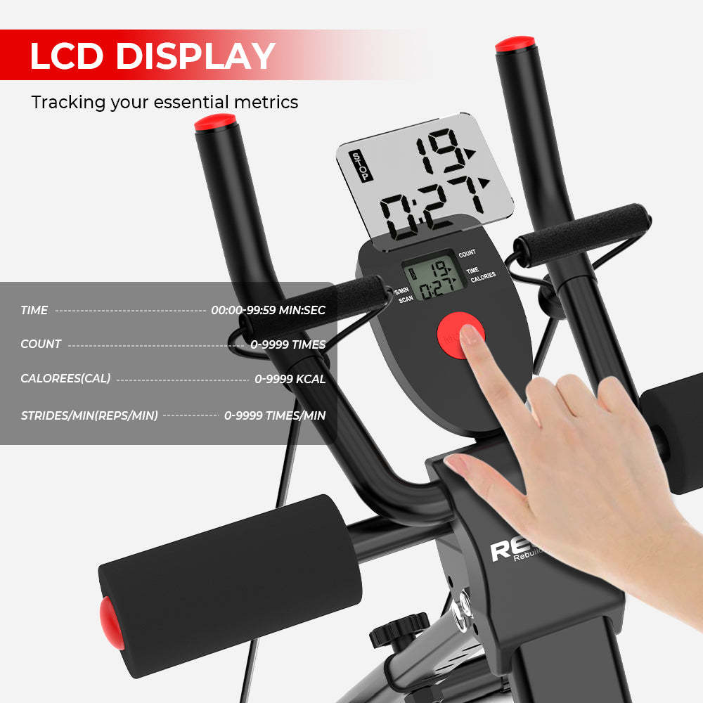 Foldable Abs Trainer Machine Waist Trainer Ab Cruncher with Resistance Band for Strength Training