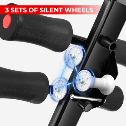 Foldable Abs Trainer Machine Waist Trainer Ab Cruncher with Resistance Band for Strength Training