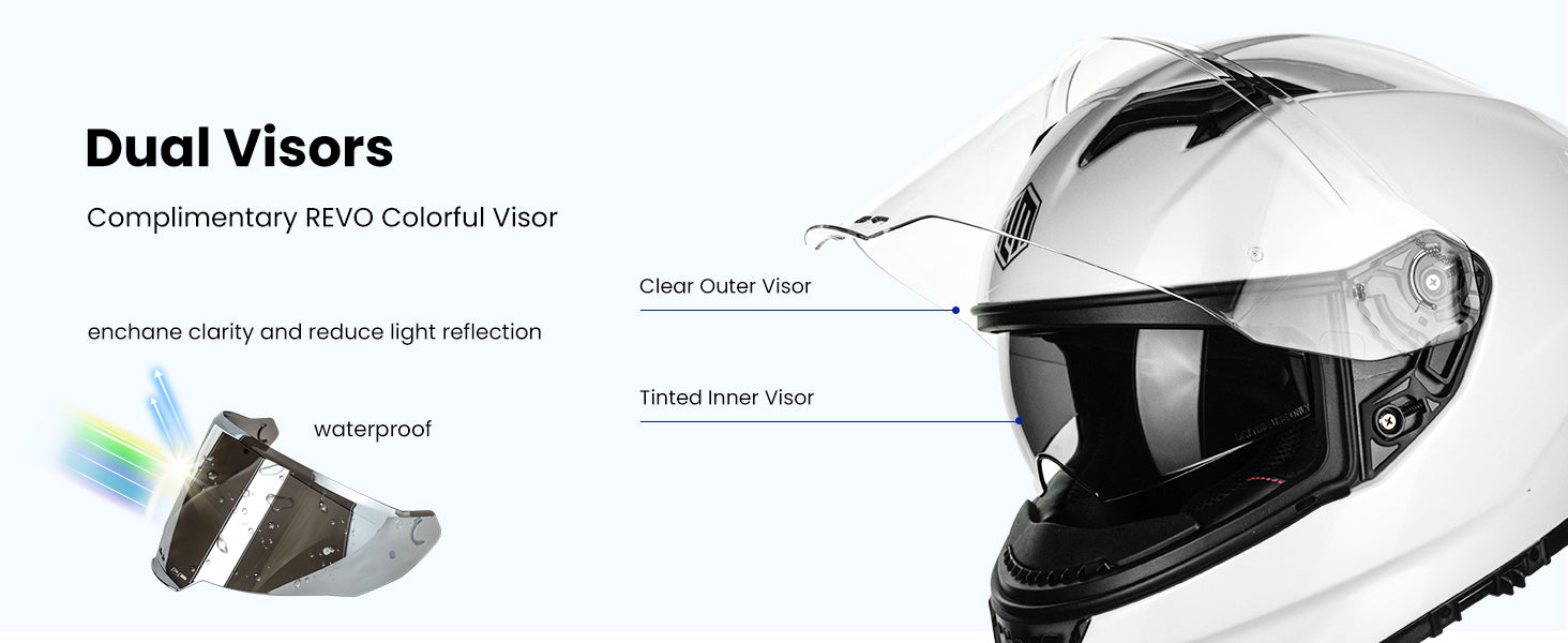 ILM Full Face Motorcycle Helmet Model MF522P